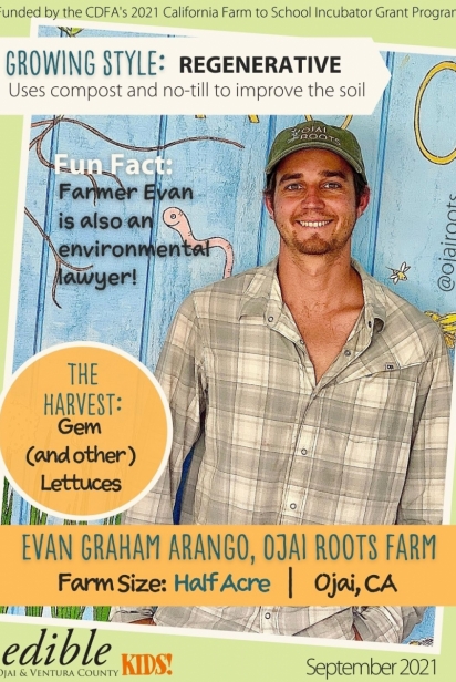 Evan Graham Arango, Ojai Roots Farm, Farmer Trading Card
