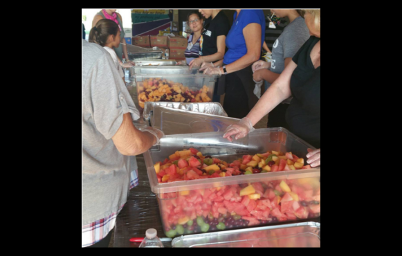 World Central Kitchen set up at Casa Pacifica